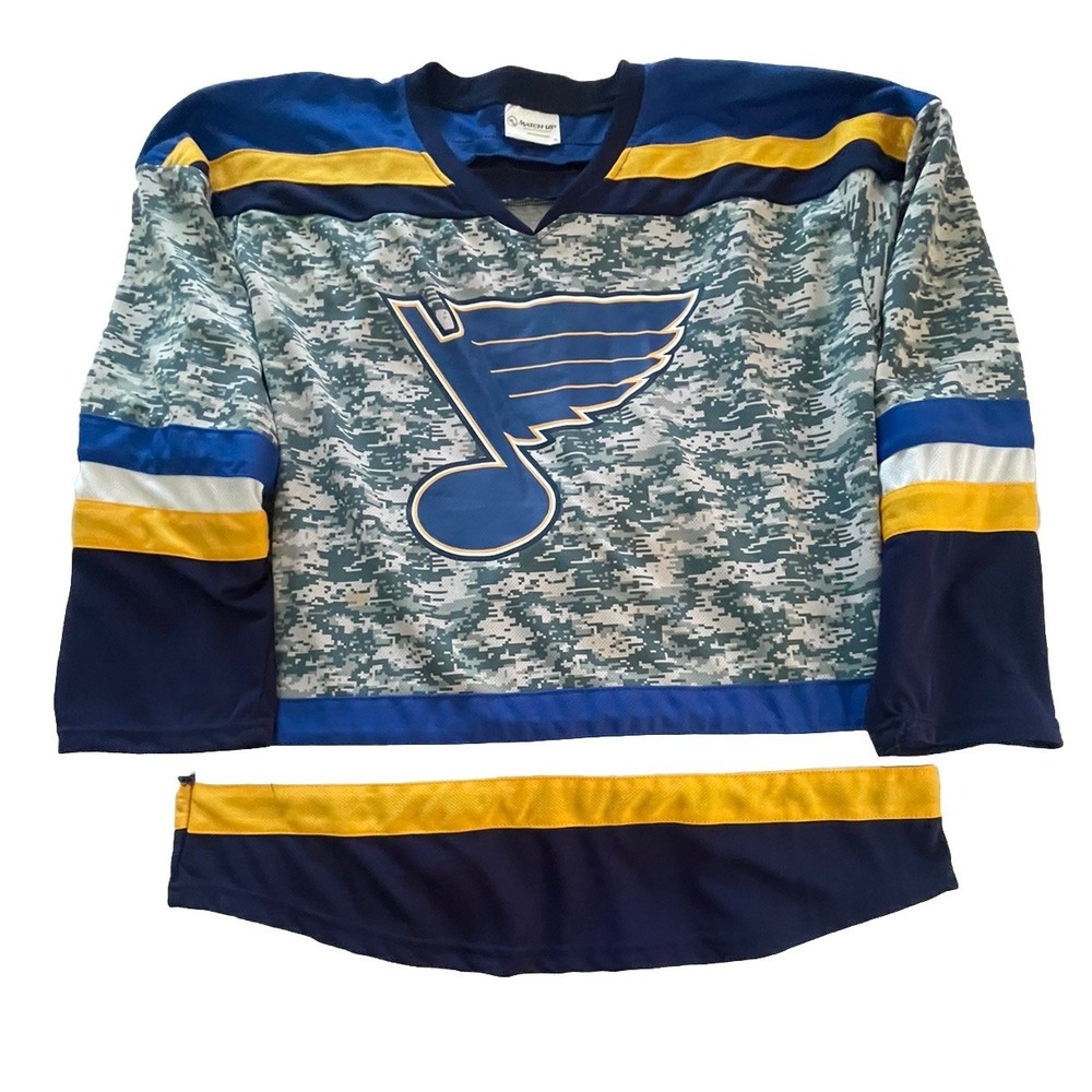 St. Louis Blues Camo NHL Hockey Camouflage Jersey Size XL